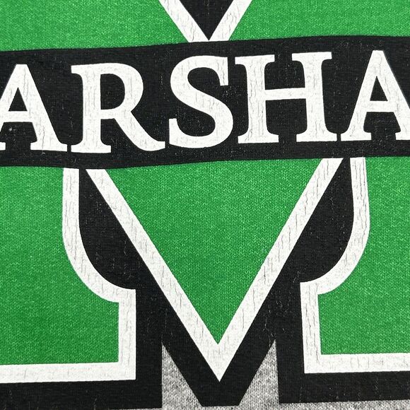 Marshall Thundering Herd Sweatshirt Mens XXXL 3XL Gray Champion Fleece Crew Neck - Picture 3 of 12